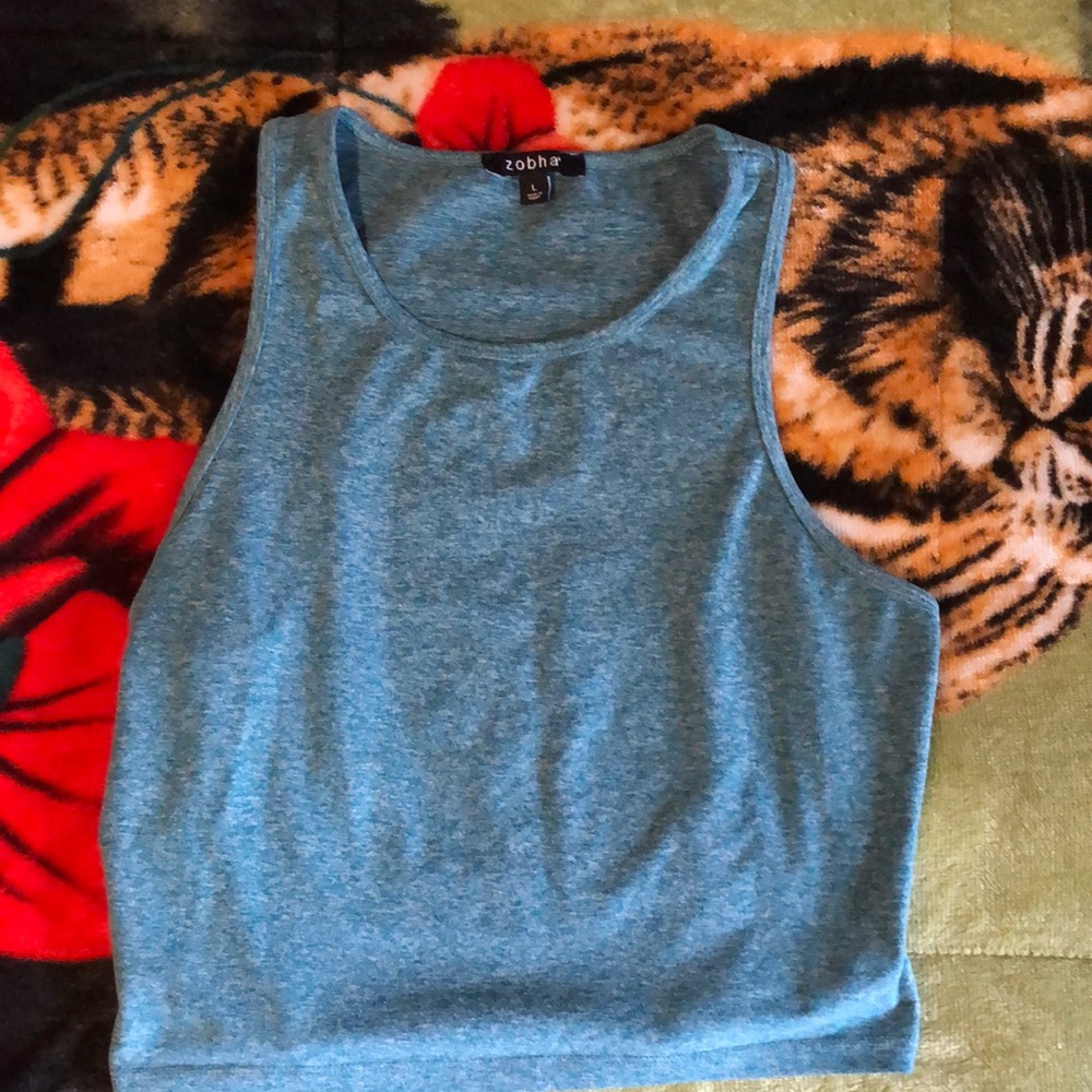 Blue Gray Tank Top